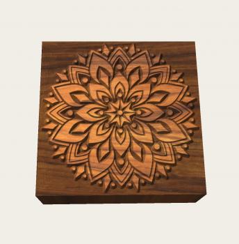 wooden mandala stamp
